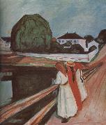 Edvard Munch The Children on the bridge oil painting artist